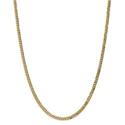 14k Yellow Gold 3.2 mm Beveled Curb Chain - 28 in.