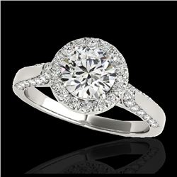 2.01 ctw H-SI/I Diamond Bypass Solitaire Ring 10K White Gold