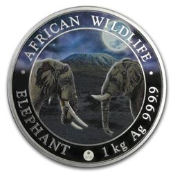 2020 Somalia 1 kilo Silver Elephant (Giant Moon)