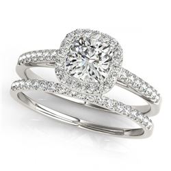 1.25 ctw Intense Blue Diamond Ring 10K White Gold