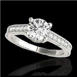 2.75 ctw VS/SI Cushion Diamond Art Deco 3 Stone Band 18K White Gold