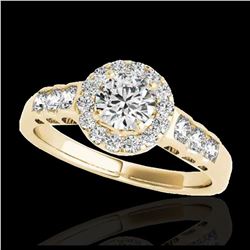 2 ctw H-SI/I Diamond Solitaire Halo Ring 10K Rose Gold