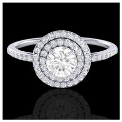 1.91 ctw Intense Fancy Yellow Diamond Art Deco Ring 18K White Gold