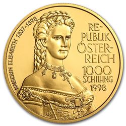 1990-2001 Austria Gold 1000 Schilling Commemoratives (Random)