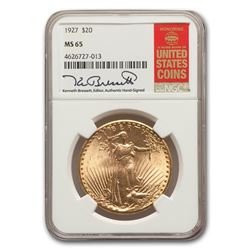 1927 $20 Saint-Gaudens Gold Double Eagle MS-65 NGC