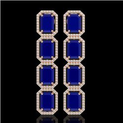 2.1 ctw SI Fancy Blue Diamond Solitaire Ring 10K Rose Gold
