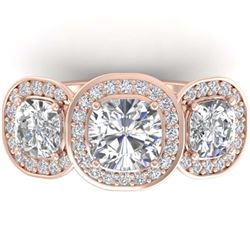 4.7 ctw Princess Diamond Earrings 18K Yellow Gold
