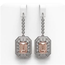 31.35 ctw Morganite & Diamond Bracelet 14K White Gold