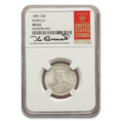 1893 Isabella Quarter MS-65 NGC