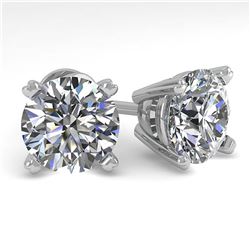 8.36 ctw Aquamarine & VS/SI Diamond Earrings 10K Yellow Gold