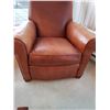 Image 10 : Ethan Allen Leather Chair & Footstool C