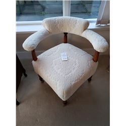 Antique Diamond shaped unholstered chair C