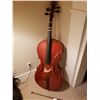 Image 2 : 4-4 Full Size Cello, bow & fabric carrying case A