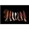 Image 1 : Lot of Seven (7) Stag-Handled Hunting Knives