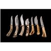 Image 3 : Lot of Seven (7) Stag-Handled Hunting Knives