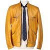 Image 1 : Samuel Barnett 'Dirk Gently' signature yellow leather jacket and patterned tie from Dirk Gently's...