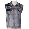 Image 1 : Michael Eklund 'Martin' finale sleeveless denim jacket from Dirk Gently's Holistic Detective Agency.