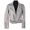 Image 1 : Hannah Marks 'Amanda Brotzman' customized gray leather jacket from Dirk Gently's...