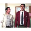 Image 2 : Samuel Barnett 'Dirk Gently' red leather jacket and black tie from Dirk Gently's...