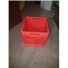 Image 1 : Red Storage Plastic Bin 14"1/2 x 14"1/2 x 16"1/2
