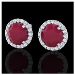 1.25 ctw VS/SI Diamond Solitaire Art Deco Stud Necklace 18K Rose Gold