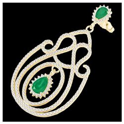 4.39 ctw Tourmaline & Diamond Earrings 14K Rose Gold