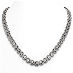 8.66 ctw Ruby & Diamond Necklace 14K White Gold