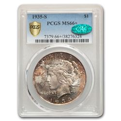 1935-S Peace Dollar MS-66+ PCGS CAC