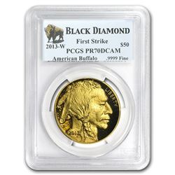 2013-W 1 oz Proof Gold Buffalo PR-70 PCGS (FS\, Black Diamond)