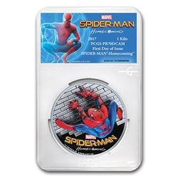 2017 1 Kilo Ag $100 SPIDERMAN„¢ Homecoming HR PR-70 PCGS (FD)