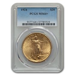 1924 $20 Saint-Gaudens Gold Double Eagle MS-64+ PCGS