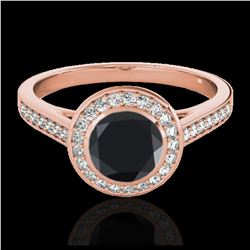 0.82 ctw VS/SI Diamond Solitaire Art Deco Necklace 18K Yellow Gold