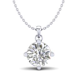 2.2 ctw VS/SI Diamond Art Deco Halo Ring 14K White Gold