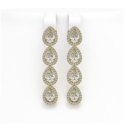 60.59 ctw Garnet & Diamond Halo Necklace 10K Yellow Gold