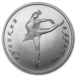 1993 Russia 1/4 oz Palladium Ballerina BU