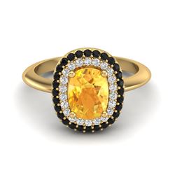 6 ctw Cushion Cut Sapphire Ring 18K White Gold