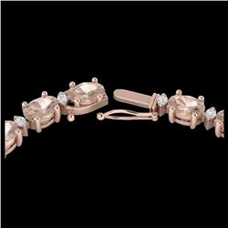 64 ctw Aquamarine & VS/SI Diamond Eternity Necklace 14K White Gold