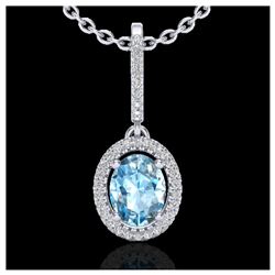 1.01 ctw VS/SI Diamond Solitaire Art Deco Ring 18K White Gold