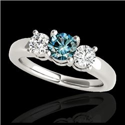 2.16 ctw VS Black Diamond Solitaire Halo Ring 10K White Gold