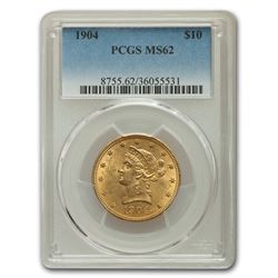 1904 $10 Liberty Gold Eagle MS-62 PCGS