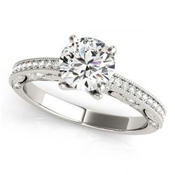 2.50 ctw Aquamarine & VS/SI Diamond Ring 14K Rose Gold