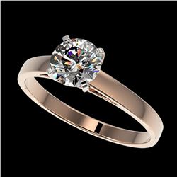 2 ctw SI/I Fancy Intense Yellow Diamond Halo Ring 10K Rose Gold