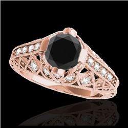0.56 ctw VS/SI Diamond Solitaire Art Deco Ring 18K Yellow Gold