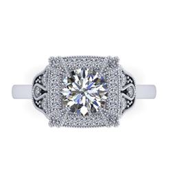 4.5 ctw VS/SI Diamond Art Deco Ring 14K White Gold