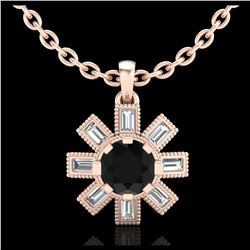 1.75 ctw Citrine & VS/SI Diamond Necklace 18K White Gold