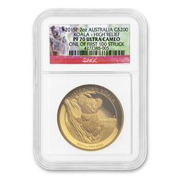 2015 AUS 2 oz Gold Koala PF-70 NGC (One of First 100 Struck)