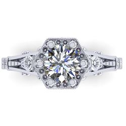 2.69 ctw Sapphire & Diamond Ring 14K Rose Gold