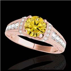 2.50 ctw Amethyst And VS/SI Diamond Ring 18K Yellow Gold