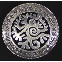 Vintage Mexican Silver Pin Pendant by Jose Anton