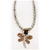 Image 1 : Navajo Sterling Copper Dragonfly Pendant Necklace
